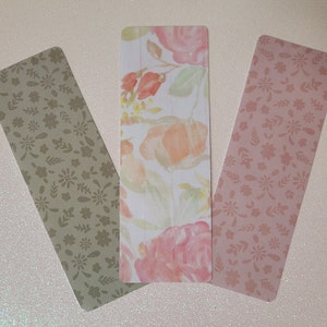 Floral Laminated Bookmarks