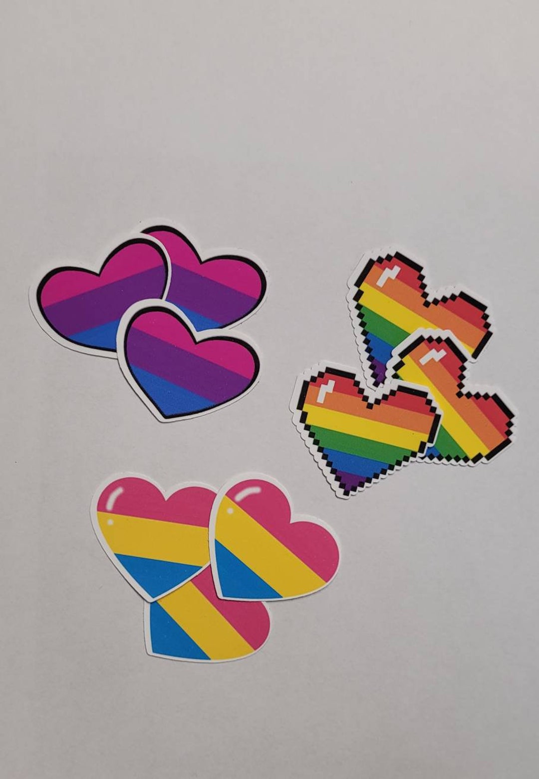 Pride Flag Heart Sticker Pack - Etsy