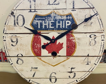 24” rustic tragically hip clock