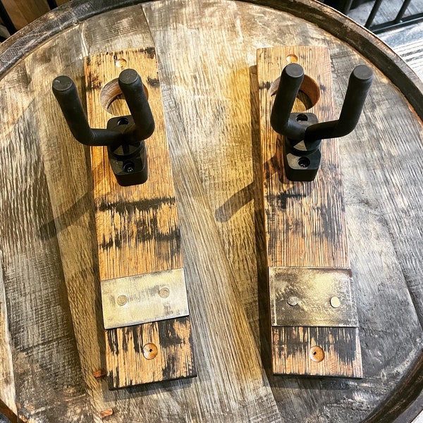 Whisky barrel stave Guitar hook / hanger