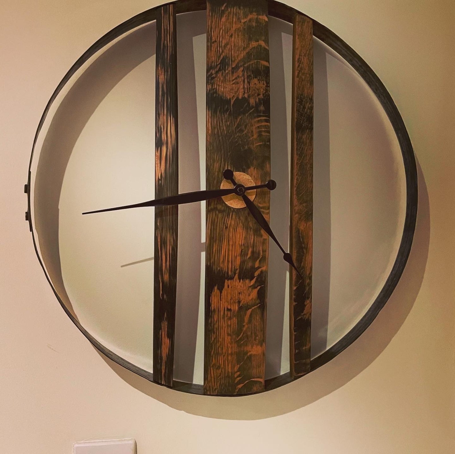 Whisky barrel ring and stave clock Etsy