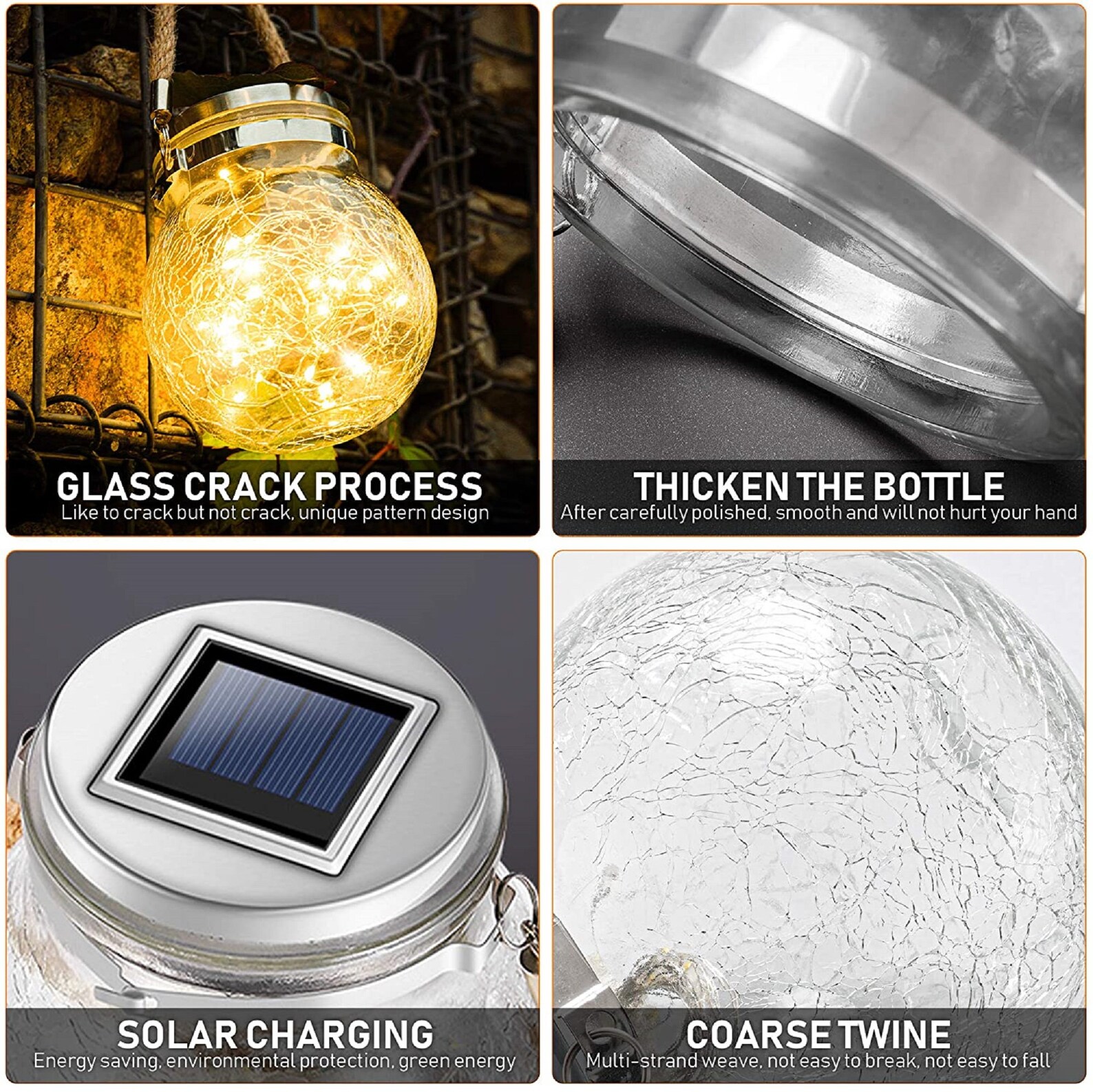 Luces solares al aire libre Linterna grande colgante o mesa | Etsy