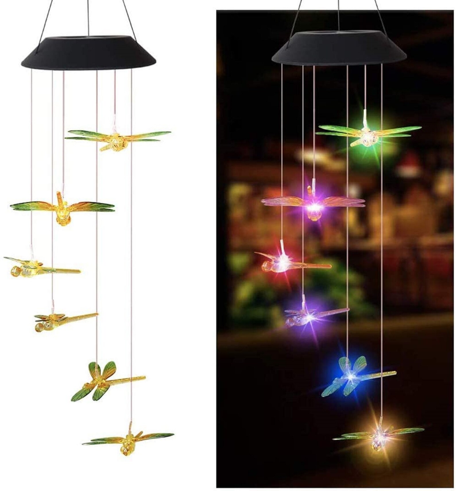 LED Solar Dragonfly Wind Chime Mobile Hanging Wind Chime for Etsy