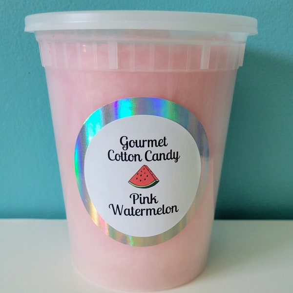 Gourmet Cotton Candy - Pink Watermelon - available in 3 sizes - Regular, Large & Jumbo! Handspun, delicious fluffy cotton candy!