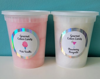 Gourmet Cotton Candy - (2) Regular - 32 oz. Tubs (1.75 oz. net wt) - Cotton Candy Duo!  Choose your favorite Flavors!