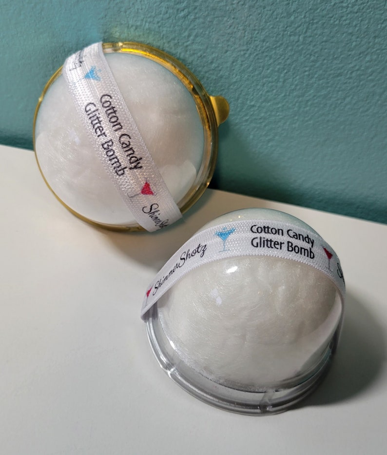Gold Gender Reveal Cotton Candy Glitter Drink Bombs: Pink or Blue Glitter Bild 3