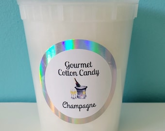 Gourmet Cotton Candy - Champagne - available in 3 sizes - Regular, Large & Jumbo! Handspun, delicious fluffy cotton candy!