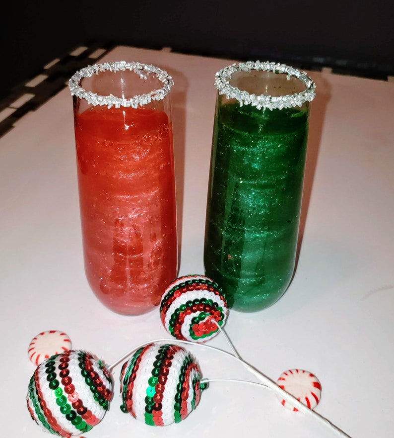 Edible Cocktail Glitter Holiday Duo Red Hot & Emerald Etsy