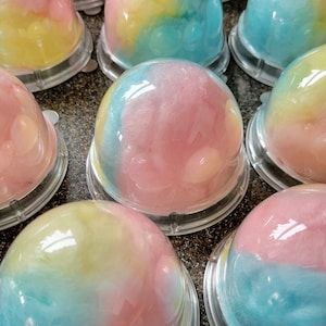 Silver - Rainbow Cotton Candy Bombs - perfect as Favors for Birthdays, Showers, Parties!  Option to add a Happy Birthday or Custom Sticker!