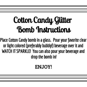 Gold Gender Reveal Cotton Candy Glitter Drink Bombs: Pink or Blue Glitter Bild 5