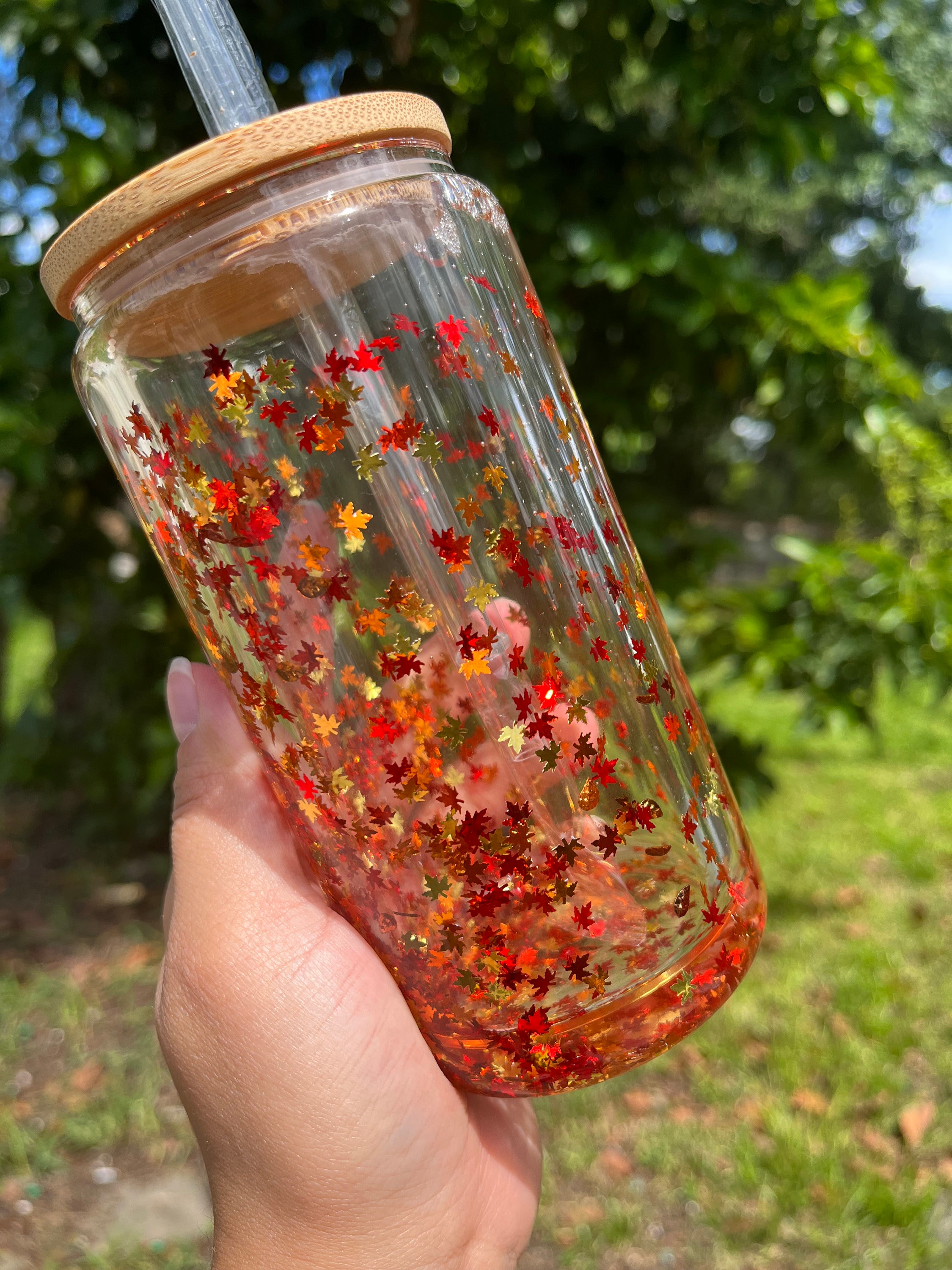 Snow Globe Glass Can Glass Snow Globe Can Glitter Cup Etsy