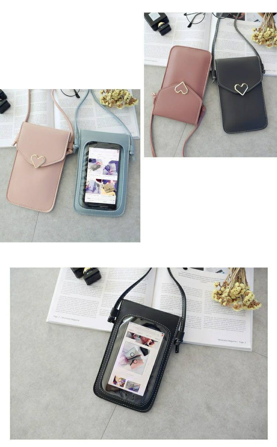 Personalized Phone Purse Leather Phone Case Light Weight image 6