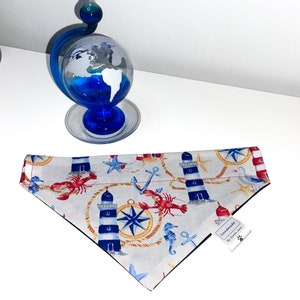 Whatever Floats Your Boat - Lighthouse Cotton Over the Collar/Slip on Dog/Cat/Pet Bandanas