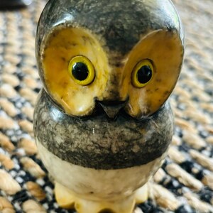 Marble owl | Bird Sculptures | Stone Painted Birds | Nature Home Decor | Home Decor Figures | Bird Lover Gift |