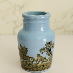 Prattware Meat Paste Pot Blue| Ginger Jar Home Decor | Grandmillennial Home Finds | Cottage Core Home