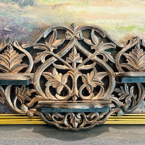 Carved Sheesham Wood Plaque made in India| Wood Artwork | Gallery Wall Art | Traditional Artwork | Hallway Framed Art