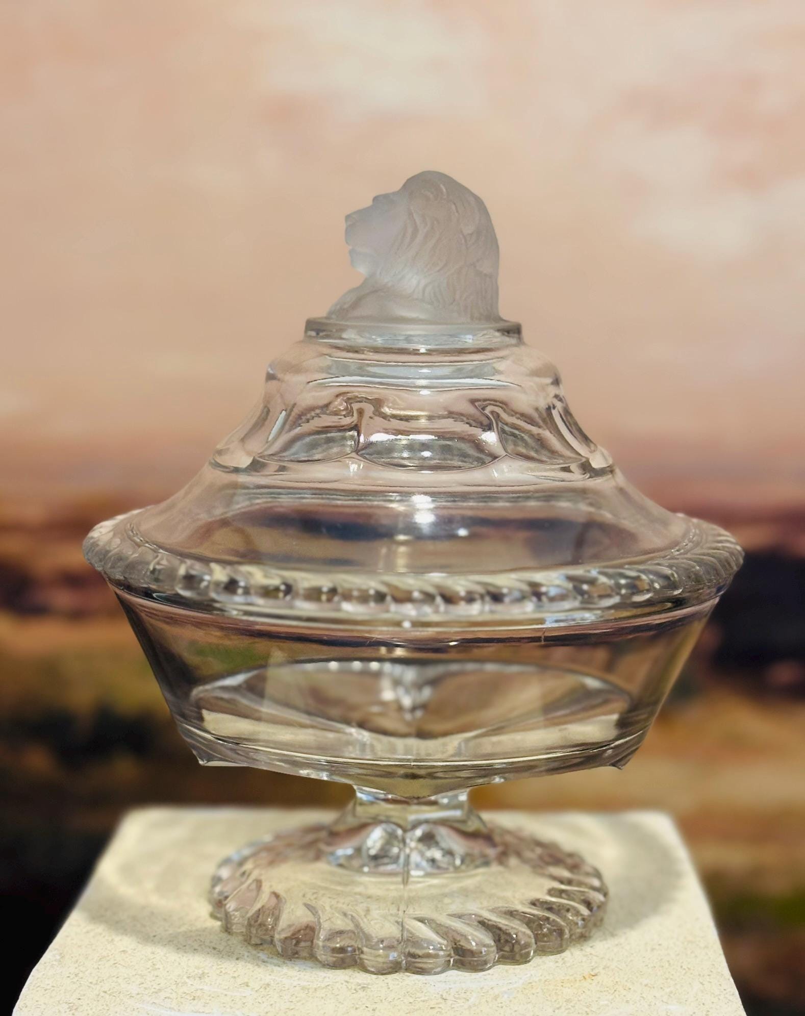Lion Candy Dish Clear - Etsy
