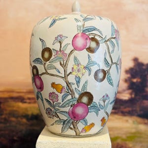 Plum Ginger Jar  | Ginger Jar | Grandmillennial Home Decor | Chinoiserie
