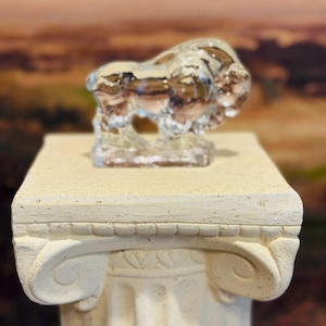 Crystal Bison Figurine | Figurine Bust | Egypt | Classical Bust | Bust Sculpture | Home Decor Sculpture |