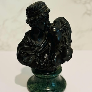 Antique French Bronze Bust &quot;Le Baisser Donner&quot; | Figurine Bust | Greek Bust | Classical Bust | Bust Sculpture | Home Decor Sculpture |