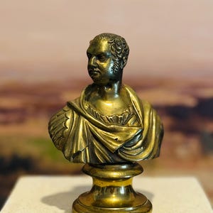 Neoclassical Male Brass Bust | Figurine Bust | Greek Bust | Classical Bust | Bust Sculpture | Home Decor Sculpture |