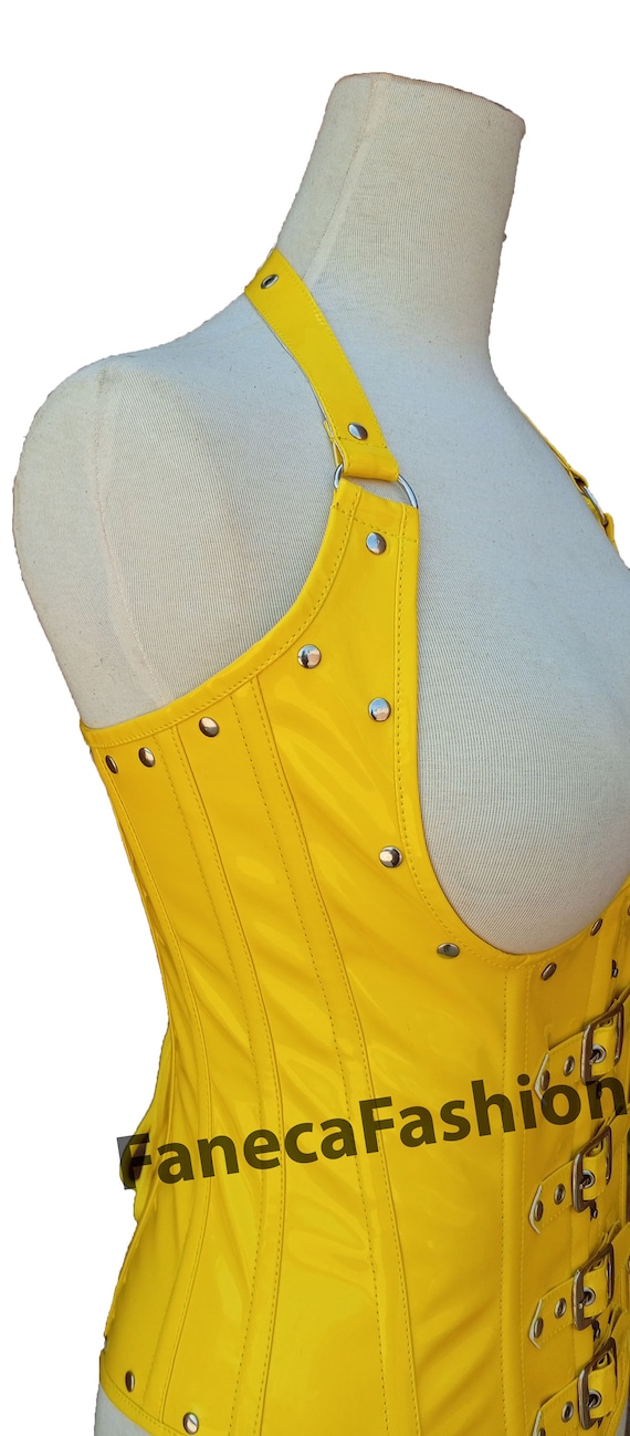 Heavy Duty Waist Trainer Steel Boned Pvc Corset Steampunk