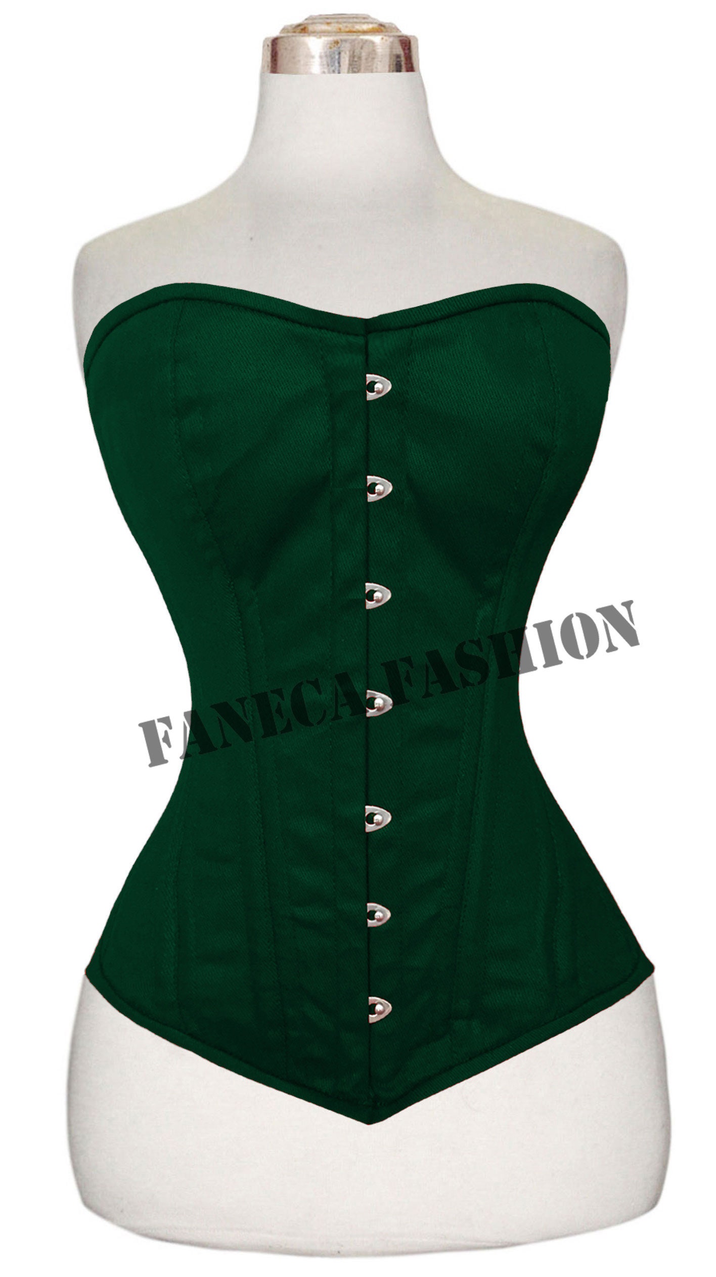 New Heavy Duty Double Steel Boned Waist Training Cotton Waistcincher Corset C79C - Foto 4