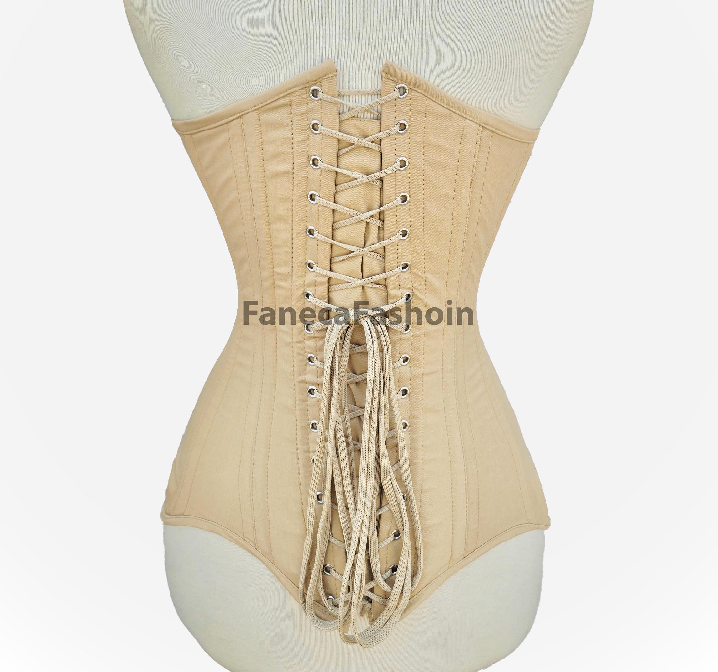 Luvsecretlingerie Heavy Duty 46 Doppio Acciaio Disossato In Vita Da Allenamento In Cotone Torso Lungo Corsetto Modellante 119515181 - Foto 10