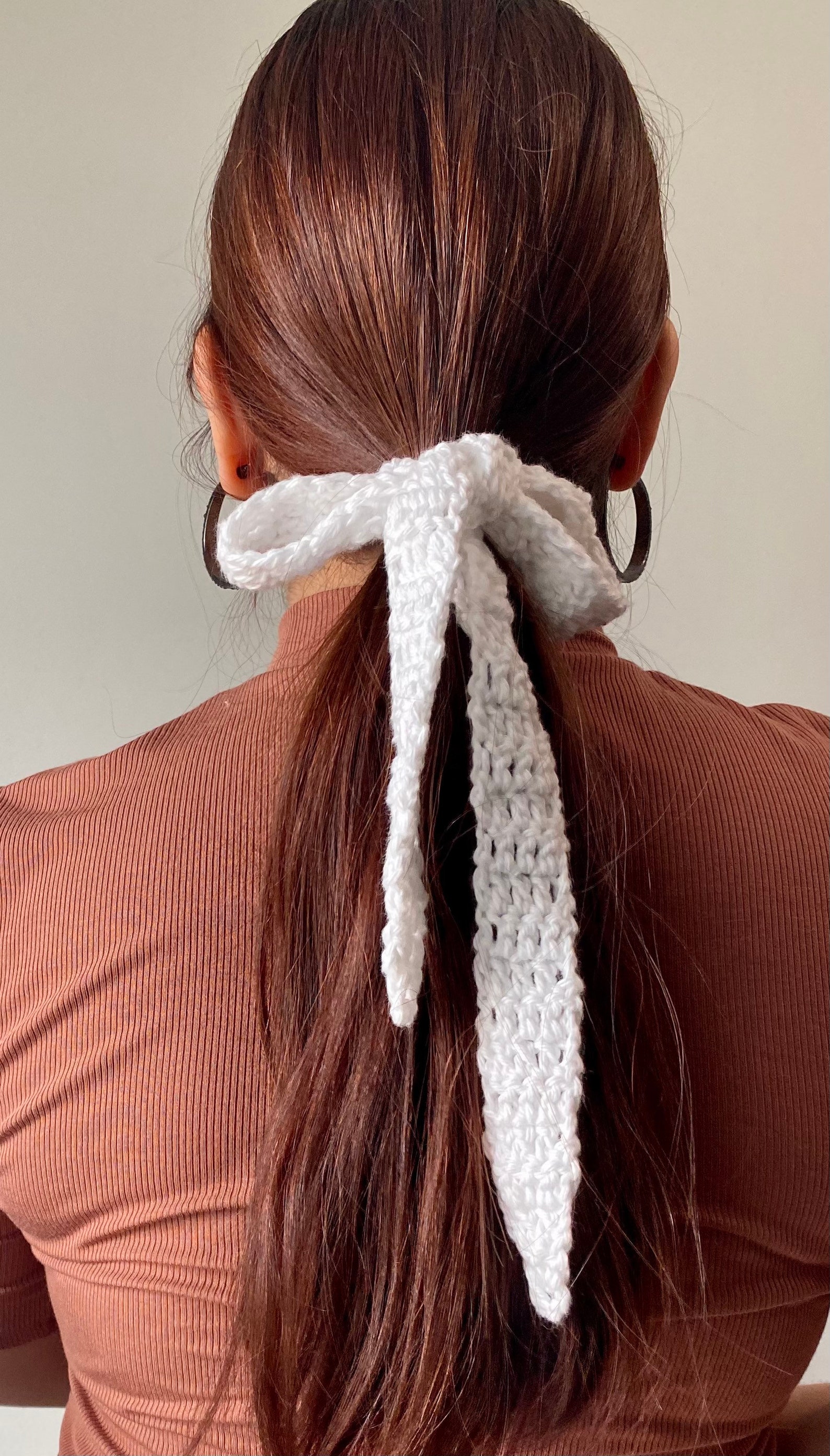 Crochet Hair Scarf Hair Ties Hair Accessories Crochet Hair Etsy