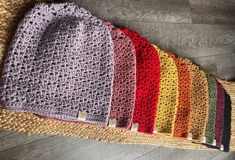 Handmade Crochet Slouchy Beanie: Adult & Kid Hat image 3
