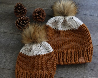 Knit Hat, Mommy & Me Hat Set, Adult Knit Hat, Baby Knit Hat  display picture 3