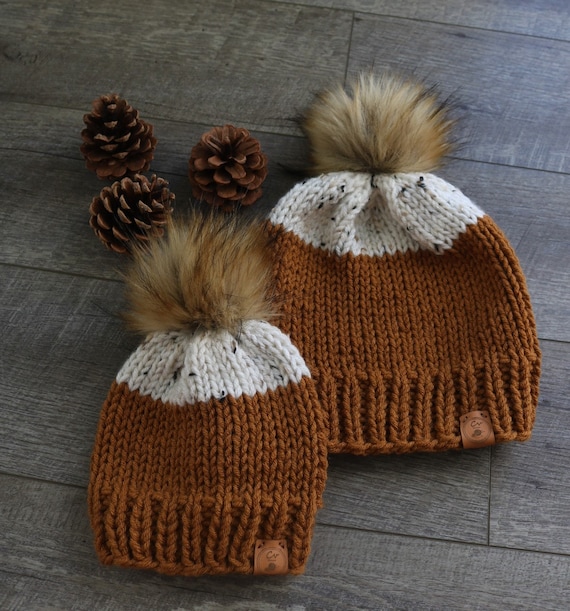 Knit Beanie Set with Pom Poms Lelaffet Kids Pom Poms Hat Scarf Winter Set Knitted Beanie  main image 2