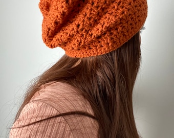 Handmade Crochet Slouchy Beanie: Adult & Kid Hat