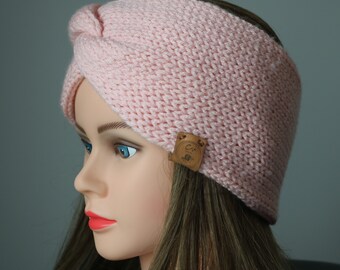 Handmade Knitted Twist Headband, Winter Ear Warmer