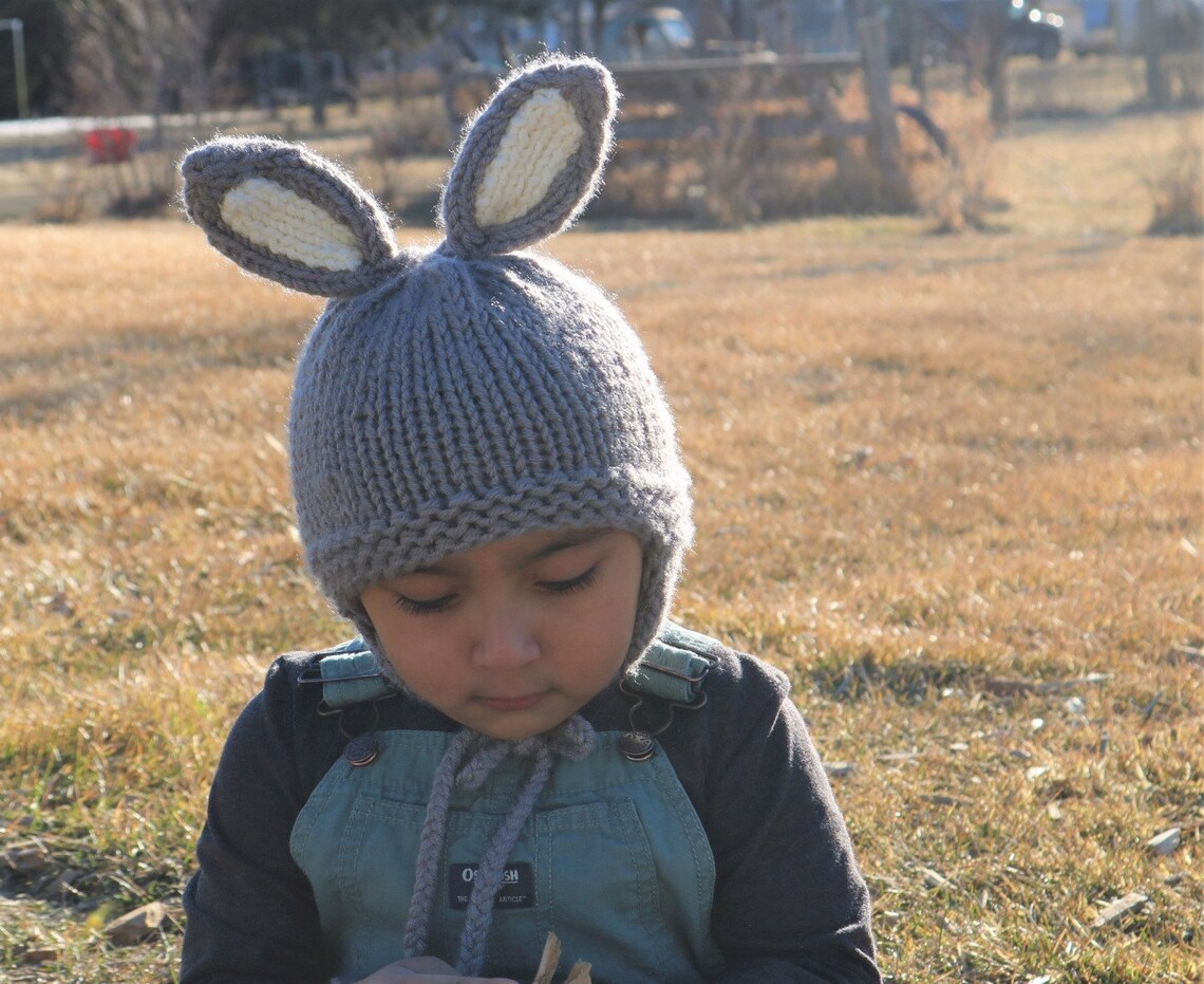 Bunny Hat Knit Bunny Hat Child Hat Rabbit Hat Easter Hat Etsy