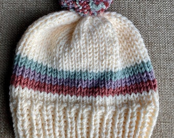 Handmade Knit Pompom Beanie
