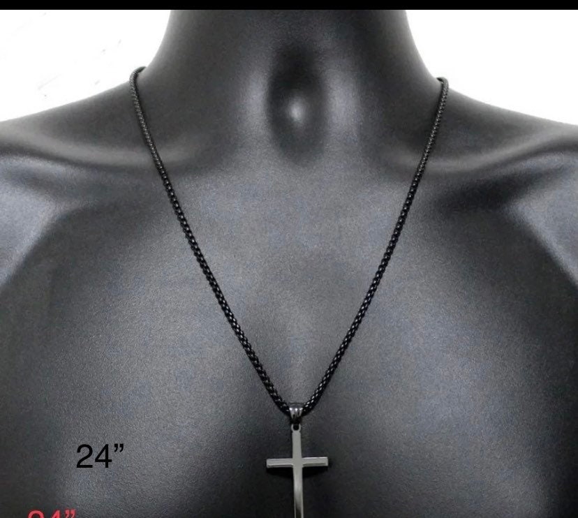 Collana Con Croce In Acciaio Al Tanio Di Alta Qualà Che Non - Foto 4