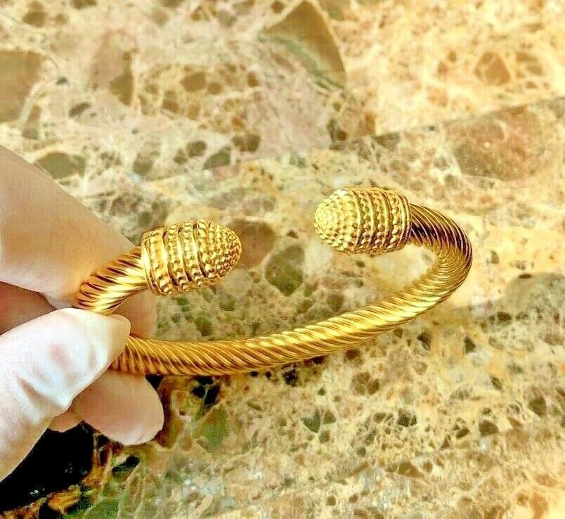 Bracciale Uomo Donna In Acciaio 361L Regolabile – Cable Cuff 7'' – Pure Luxe