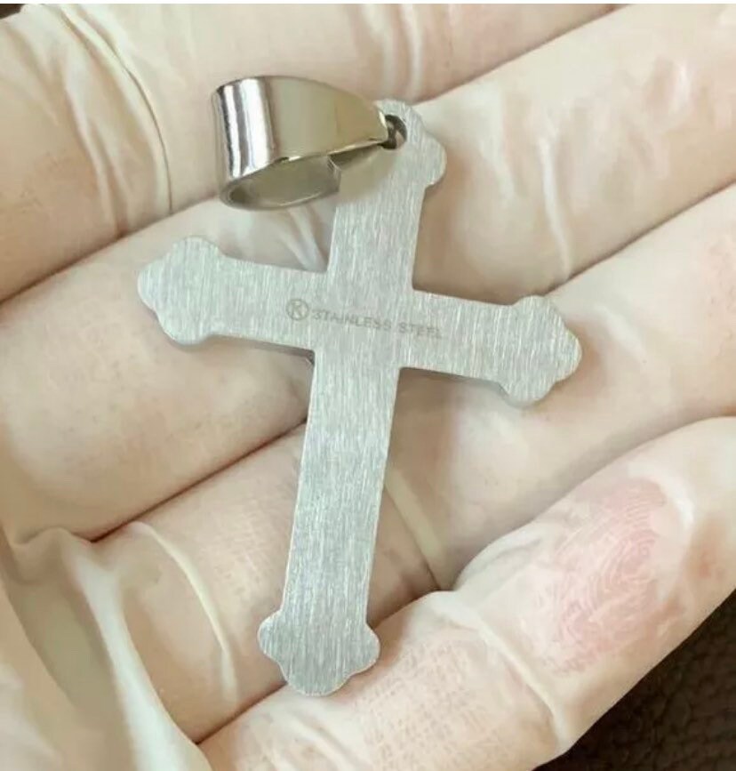 Gioielli Acciaio Inossidabile | Ciondolo Cristiano Con Catena - Foto 7