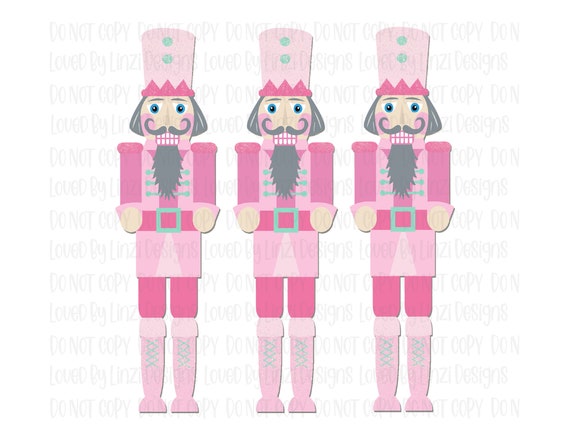 Pink Nutcracker PNG | Pink Christmas | Nutcracker Ballet | Glitter Pink Nutcracker Sublimation Image