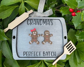 Grandma's Perfect Batch Ornament - Laser Cut Wood, Ornament, Christmas ornament, Custom ornament