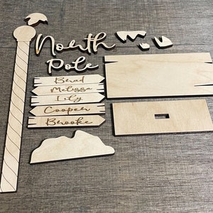North Pole Sign DIY Kit - Two Scripted Sisters - Etsy