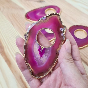 Agate Napkin Holder - Set of 4 - Napkin Rings - Agate napkin rings - Napkin Place setting Wedding - Napkin Holder Table - Agate napkin Ring