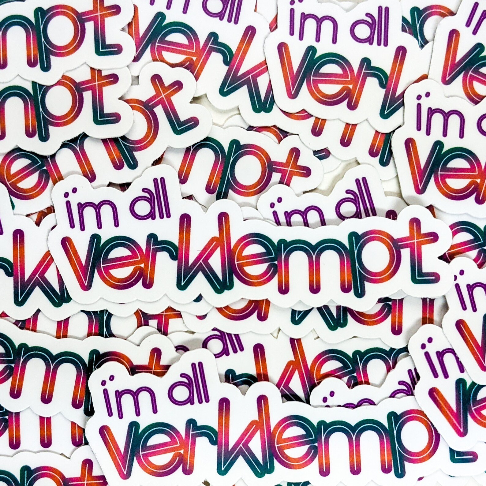 I'm All Verklempt Vinyl Die Cut Sticker Etsy