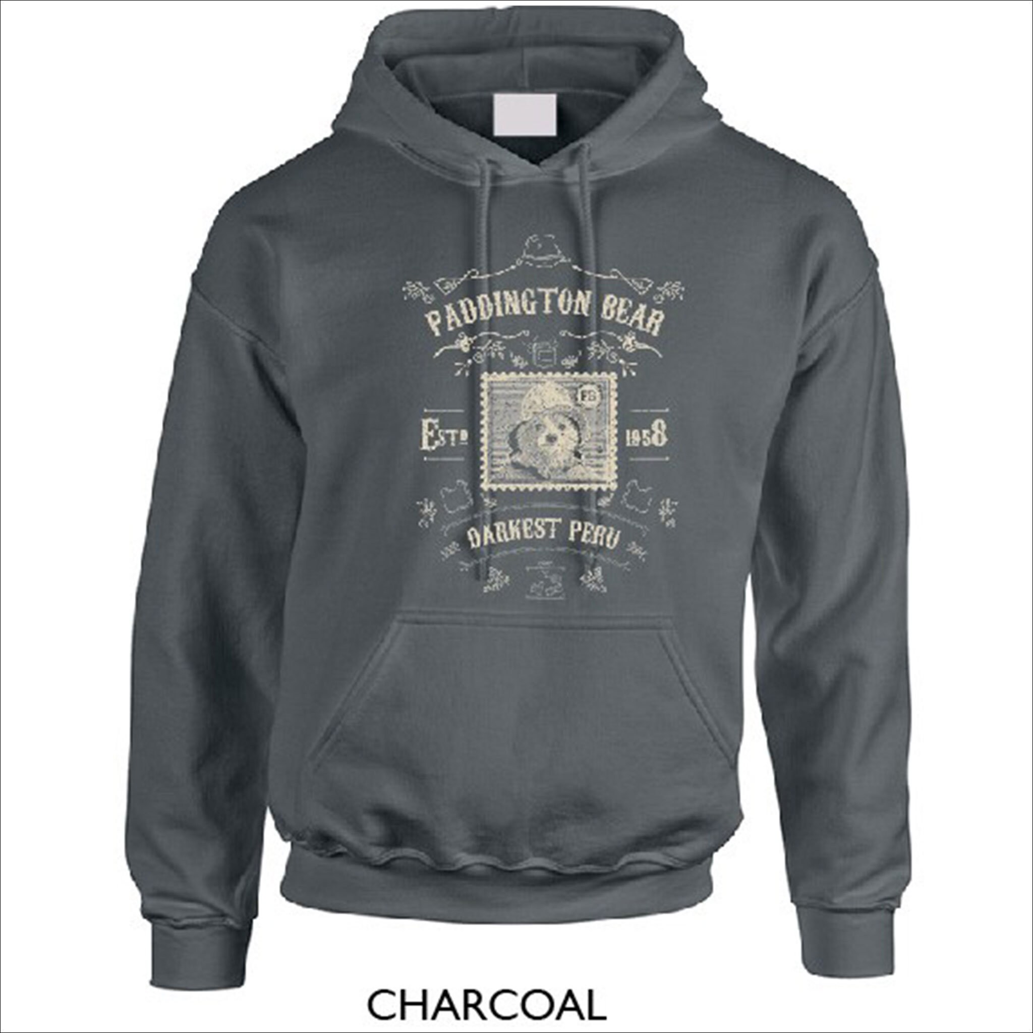 Paddington Adult Hoodie darkest Peru Grey - Etsy Australia