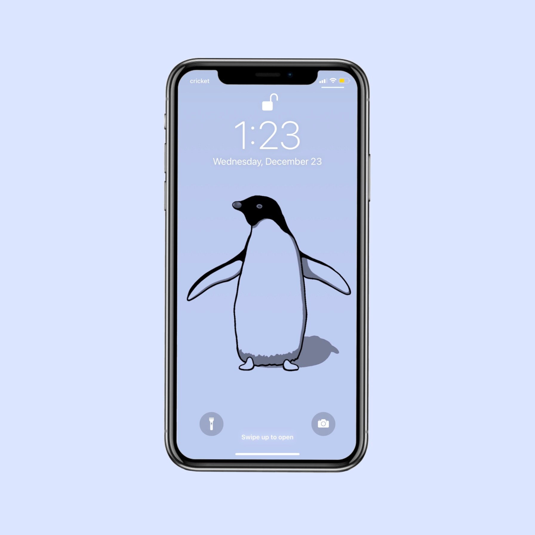 Cute Penguin Iphone Wallpaper/background Blue - Etsy
