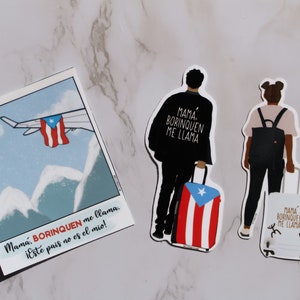 Polypropylen Puertorriquena, Mama Borinquen me llama, Puerto Rico Matte Aufkleber Aufkleber für Laptops, Wasserflaschen und andere nicht poröse Oberflächen