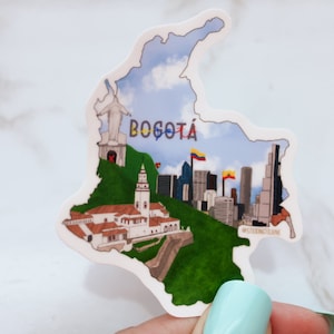 Bogota Colombia Matte Sticker for Laptop, Water Bottles, and other Non Porous Surfaces; Printable Magnet