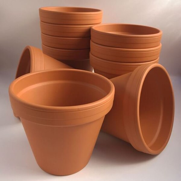 Terracotta Pots Bulk Etsy