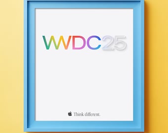 WWDC25 Apple Poster - Think Different, Tech Lover Gift (Digital Download)